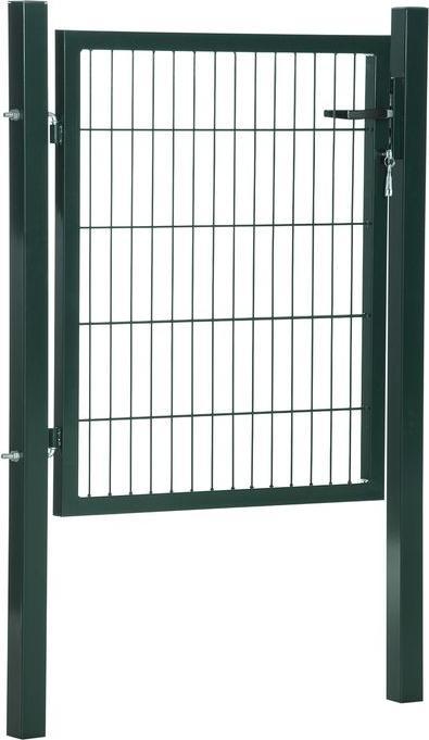 Actual product image Swisshandel24 Gartentor Gartentür Zauntor Hoftür aus Stahl Griff Schloss und Schlüsseln 97 x 150 cm Grün