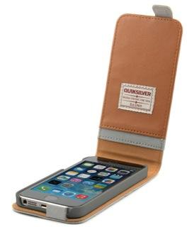 Actual product image Proporta Quiksilver Canvas Flip Case for iPhone 5/5S/SE Grey (Apple iPhone 5, Apple iPhone 5s)