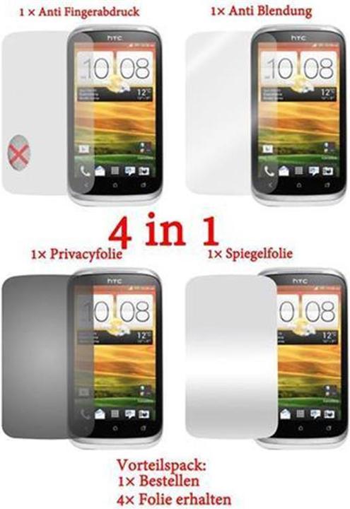 Actual product image Cadorabo 4x protective film (1 Piece, HTC Desire X)
