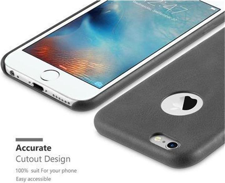 Actual product image Cadorabo Hard cover faux leather with texture (Apple iPhone 6)