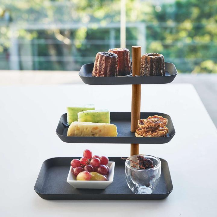 Actual product image Yamazaki 3-stöckiger Schmuckständer mit drehbaren Ablagen RIN