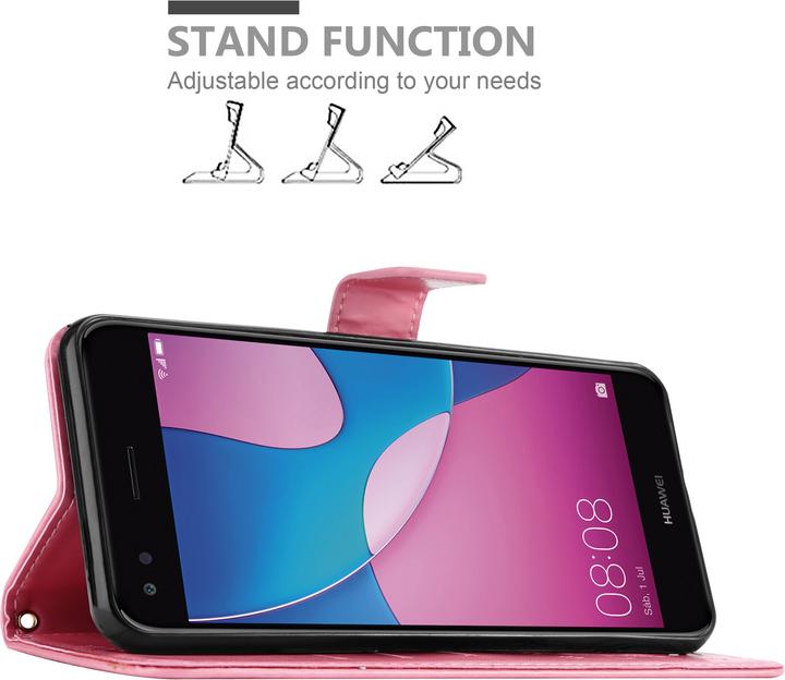 Actual product image Cadorabo Flower Book cover (Huawei Y6 Pro (2017))