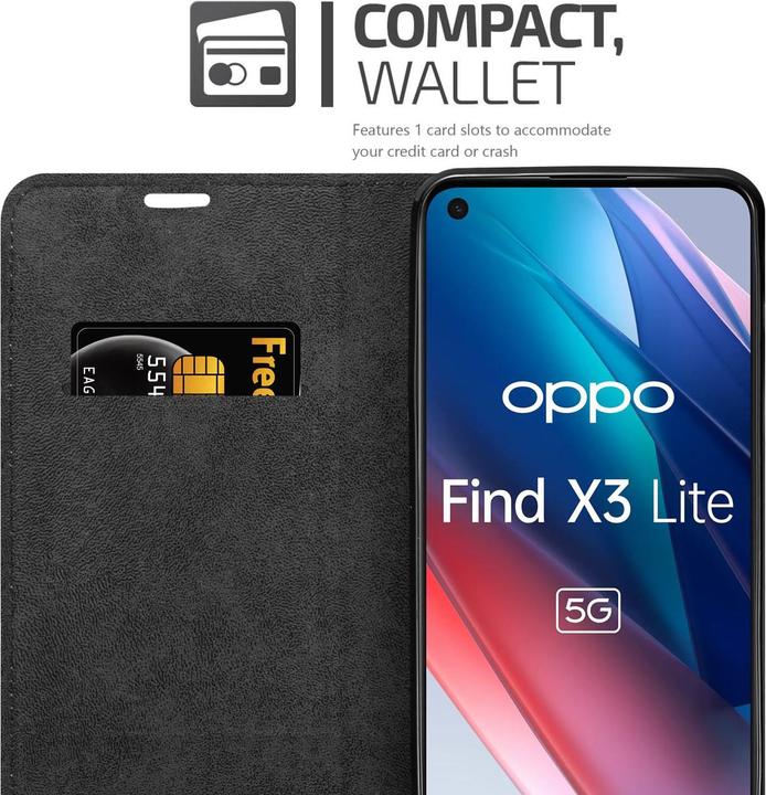 Image du produit Cadorabo Book Invis. Étui magnétique (Oppo Find X3 Lite)
