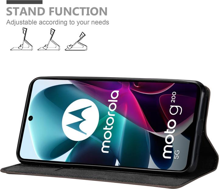 Actual product image Cadorabo Book Invis. Magnet sleeve (Motorola Moto G200 5G)