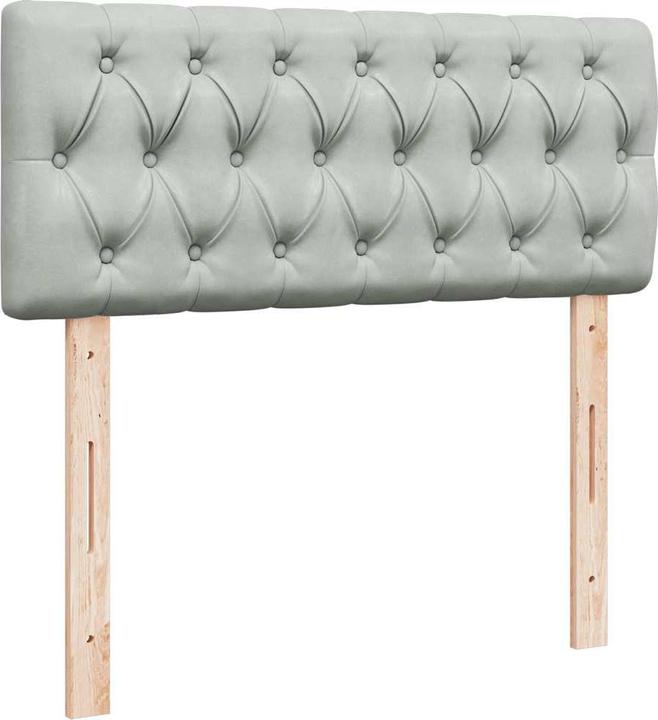 Produktbild VidaXL Ottoman-Bett mit Matratze Hellgrau 120x190 cm Samt (120 x 200 cm)