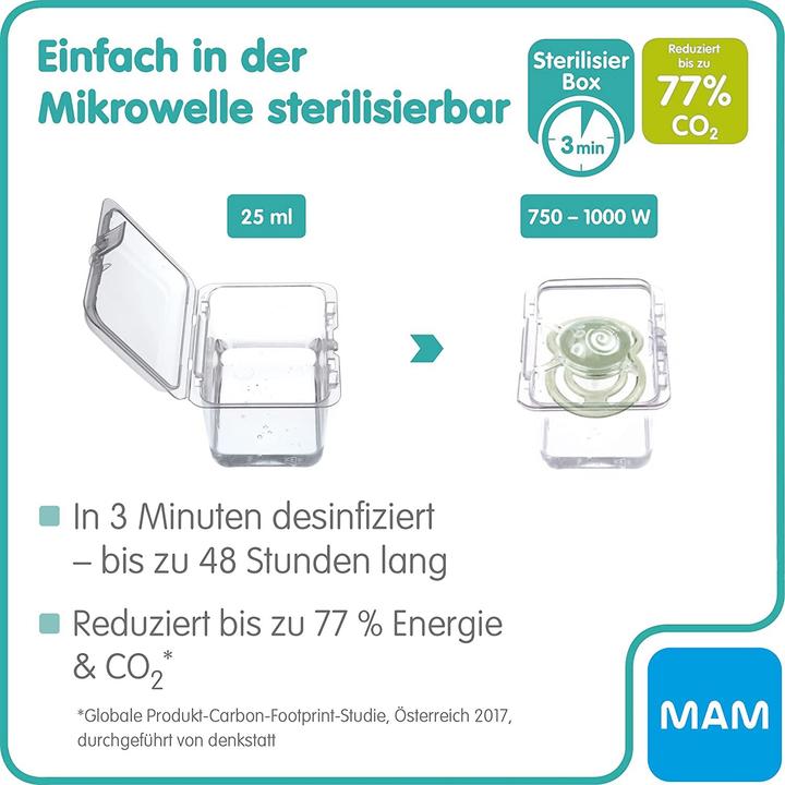 Produktbild MAM Perfect Silikon Schnuller 2 Stück 6-16 Monate Wal Elefant
