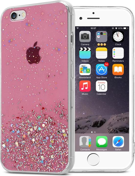 Rosa mit Glitter