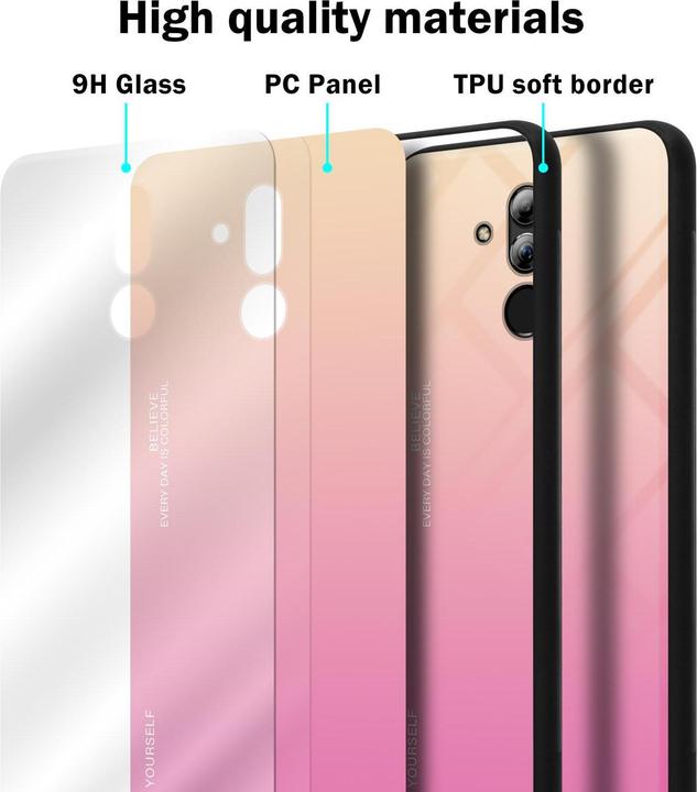 Produktbild Cadorabo TPU 2 Farben Glas Cover (Huawei Mate 20 Lite)