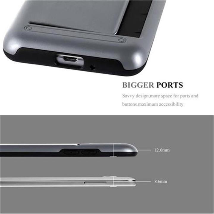Produktbild Cadorabo Hybrid Schutzschild Hülle mit Kartenfach (Samsung Galaxy Grand Prime)