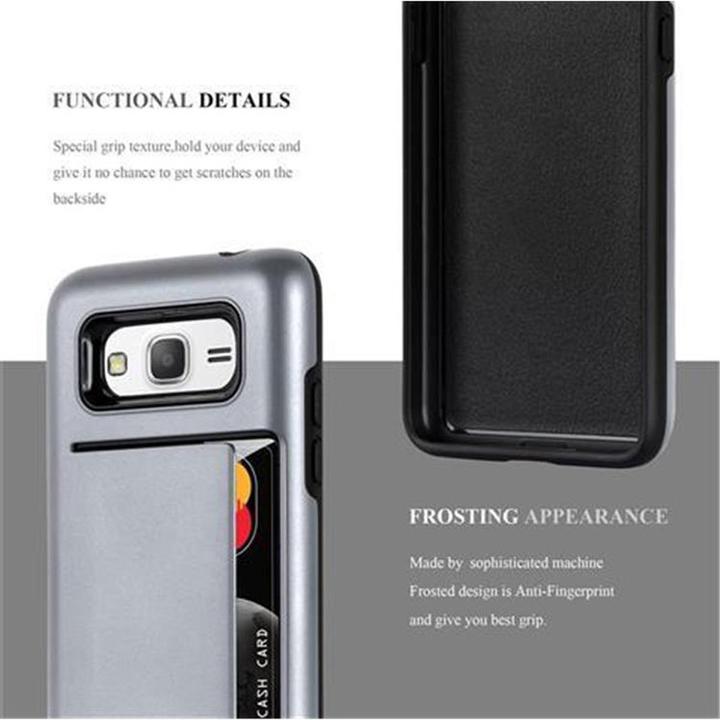 Produktbild Cadorabo Hybrid Schutzschild Hülle mit Kartenfach (Samsung Galaxy Grand Prime)