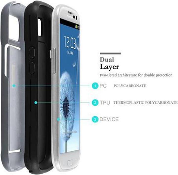 Produktbild Cadorabo Hybrid Schutzschild Hülle mit Kartenfach (Samsung Galaxy S3 Neo, Samsung Galaxy S3)