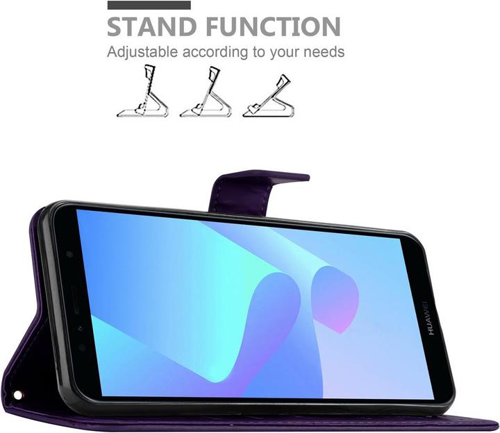 Actual product image Cadorabo Flower Book cover (LG Q7a, Huawei Y6 Prime (2018))