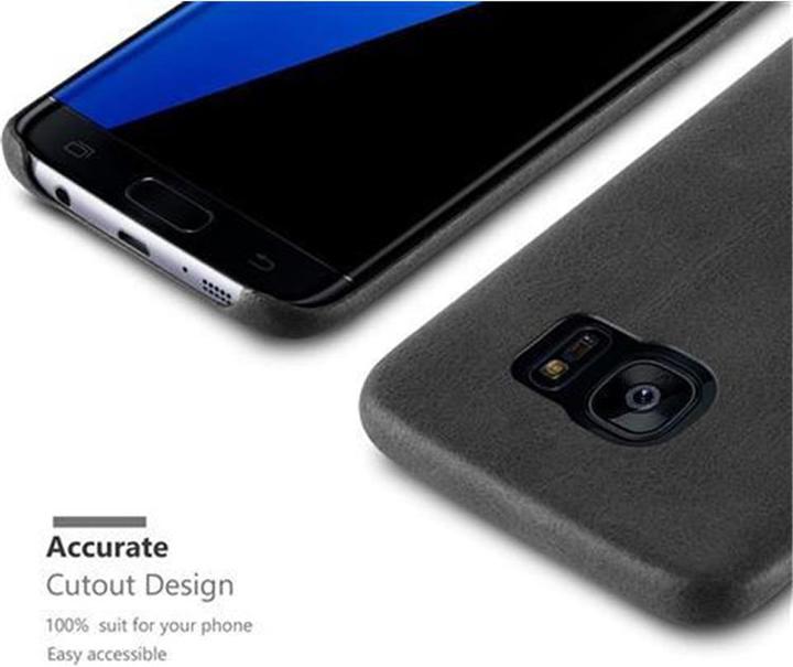 Actual product image Cadorabo Hard cover faux leather with texture (Samsung Galaxy S7 Edge)