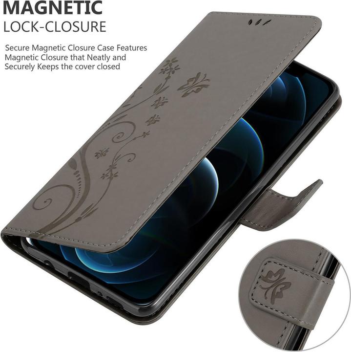 Actual product image Cadorabo Flower Book cover (Apple iPhone 13 Pro Max)