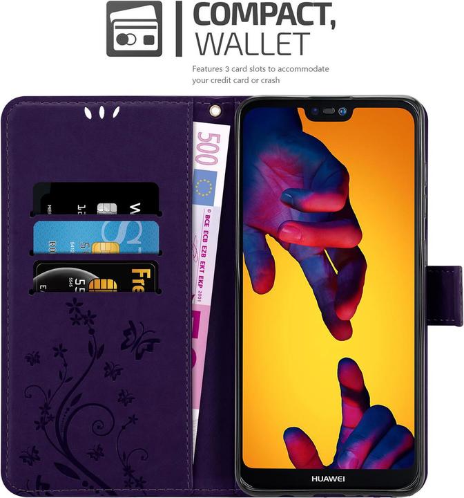 Actual product image Cadorabo Flower Book cover (Huawei Nova 3E)