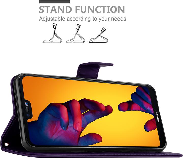 Actual product image Cadorabo Flower Book cover (Huawei Nova 3E)