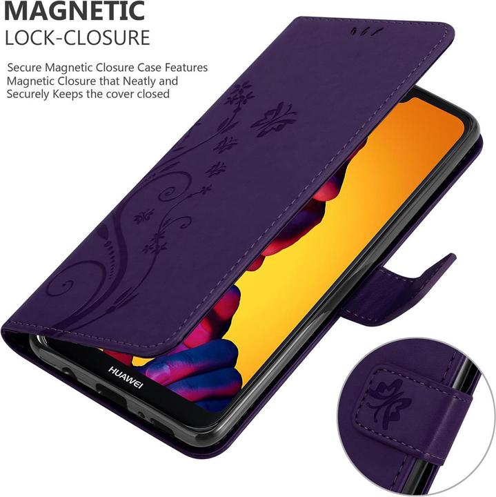 Actual product image Cadorabo Flower Book cover (Huawei Nova 3E)