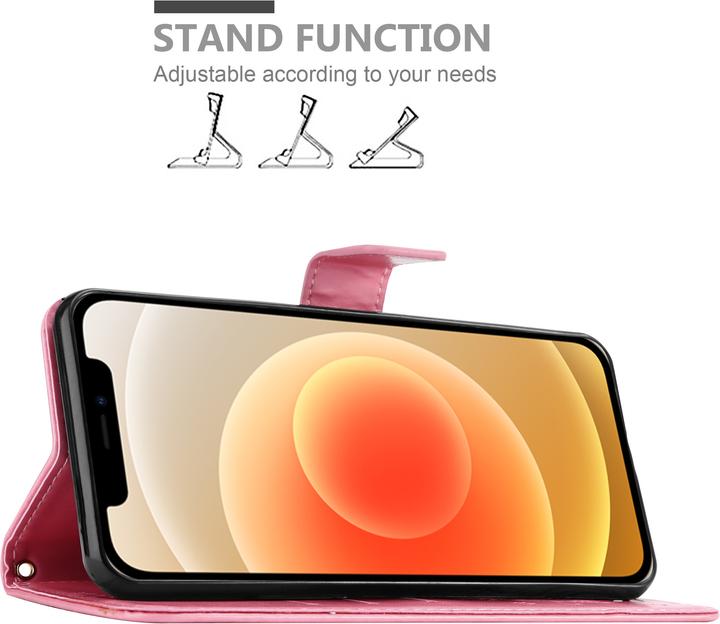 Actual product image Cadorabo Flower Book cover (Apple iPhone 12 mini)