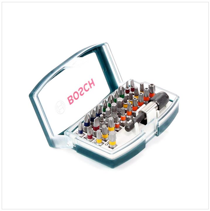 Produktbild Bosch Professional Zubehör Schrauberbit Set (Kreuz Phillips PH M2, Kreuz Phillips PH M3, Kreuz Pozidriv PZ M2, Kreuz Pozidriv PZ M3, Sechskant (hexagonal) M3, Sechskant (hexagonal) M4, Sechskant (hexagonal) M5, Sechskant (hexagonal) M6, Schraubschlitz M3, Schraubschlitz M4, Schraubschlitz M5, Schraubschlitz M6, Innensechsrund TX M10)