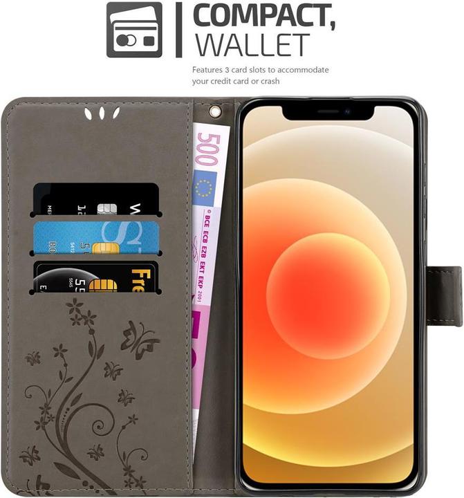 Actual product image Cadorabo Flower Book cover (Apple iPhone 12 mini)
