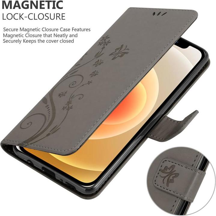 Actual product image Cadorabo Flower Book cover (Apple iPhone 12 mini)