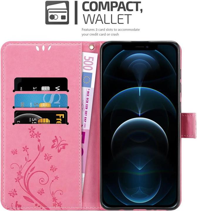 Actual product image Cadorabo Flower Book cover (Apple iPhone 12 Pro Max)