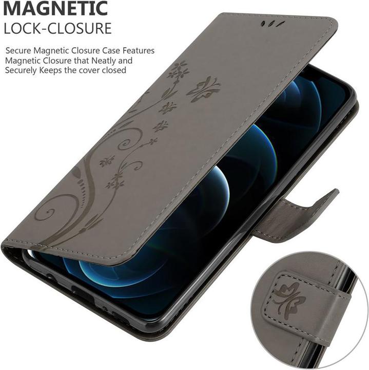 Actual product image Cadorabo Flower Book cover (Apple iPhone 12 Pro Max)