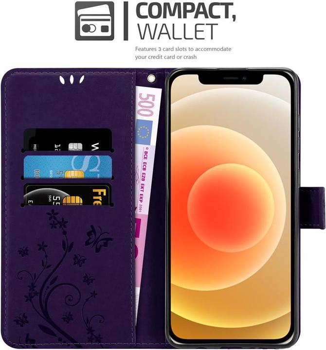 Actual product image Cadorabo Flower Book cover (Apple iPhone 12 mini)