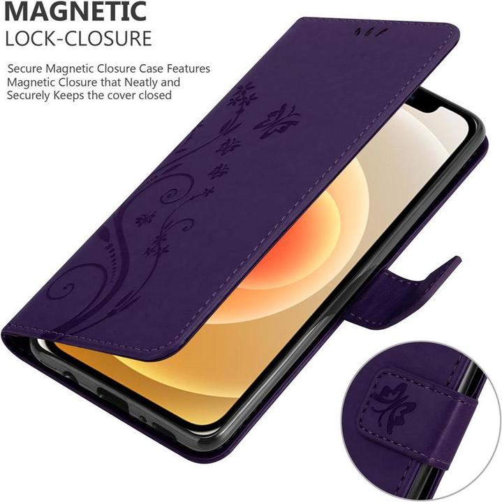 Actual product image Cadorabo Flower Book cover (Apple iPhone 12 mini)