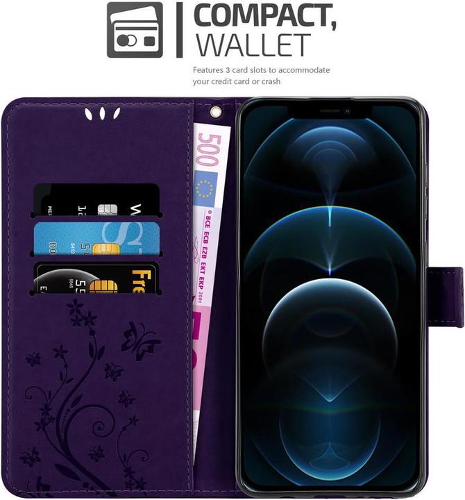 Immagine prodotto Cadorabo Copertina del libro a fiori (Apple iPhone 12, Realme 12 Pro+)