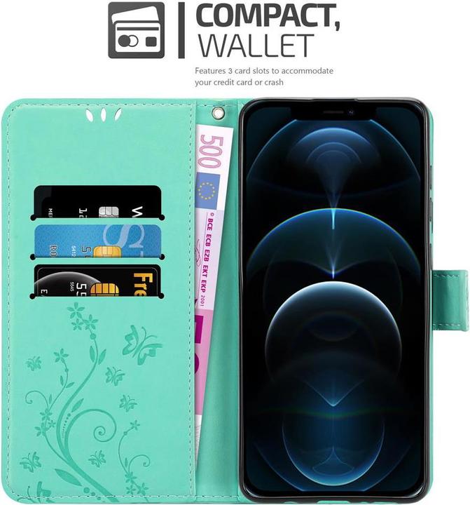 Actual product image Cadorabo Flower Book cover (Apple iPhone 12 Pro Max)
