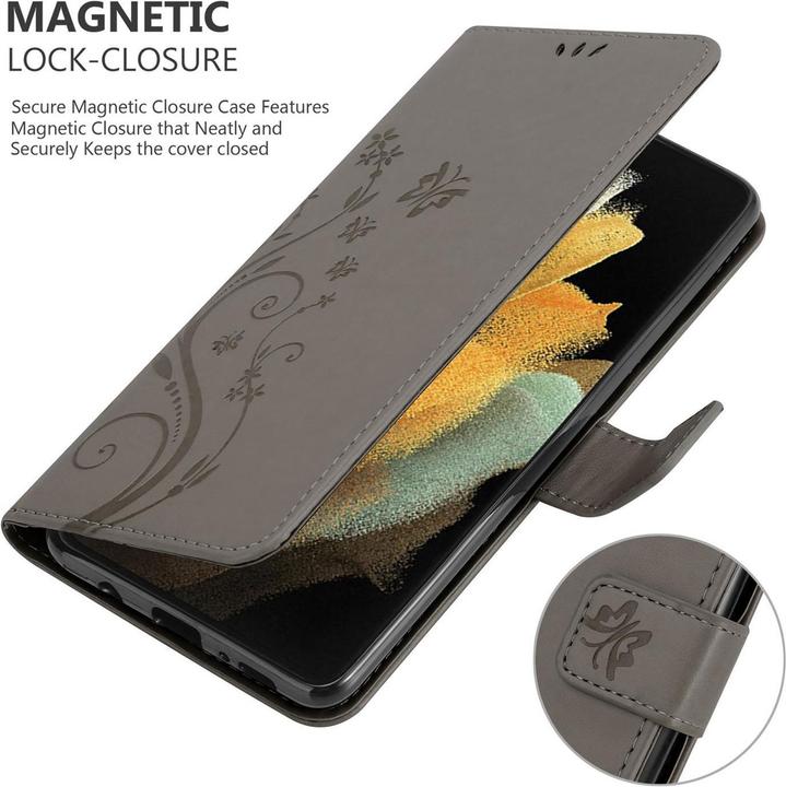 Actual product image Cadorabo Flower Book cover (Samsung Galaxy S21 Ultra)