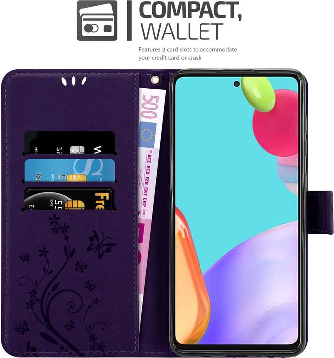 Image du produit Cadorabo Pochette Flower Book (Samsung Galaxy A52s 5G, Samsung Galaxy A52, Samsung Galaxy A52 5G)