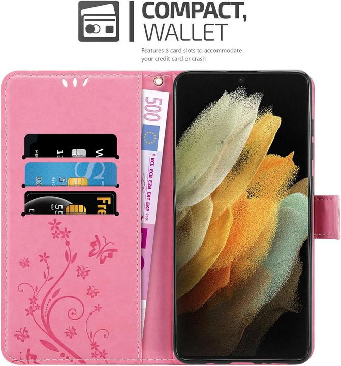 Actual product image Cadorabo Flower Book cover (Samsung Galaxy S21 Ultra)