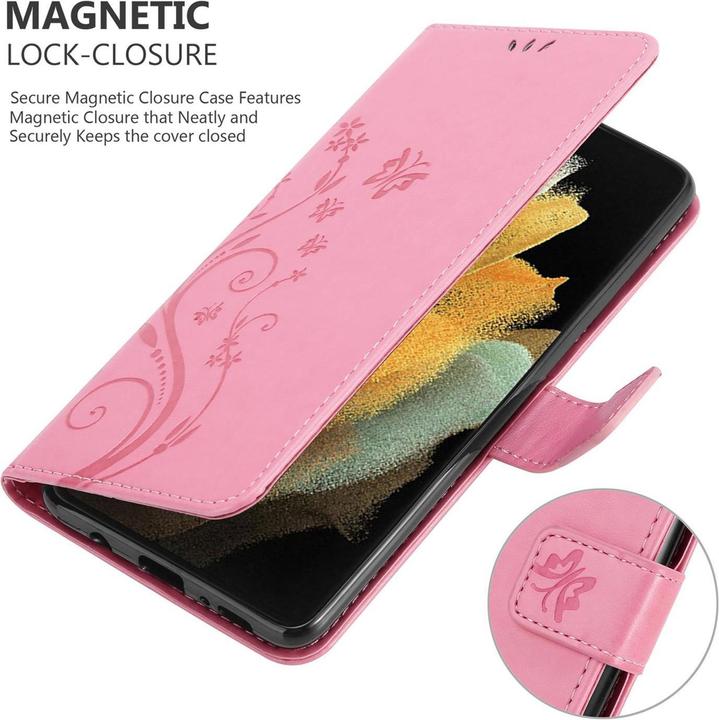 Actual product image Cadorabo Flower Book cover (Samsung Galaxy S21 Ultra)