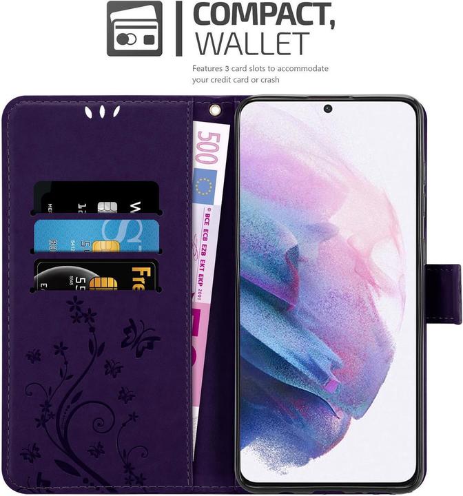 Actual product image Cadorabo Flower Book cover (Samsung Galaxy S21 5G)