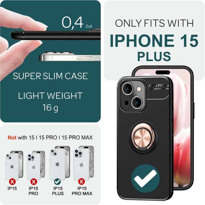 Image du produit Nalia Matte Ring Silicone Cover (Apple iPhone 15 Plus)
