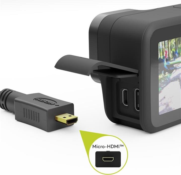 Actual product image Goobay Series 2.0 High Speed Micro HDMI™ Cable with Ethernet (4K/60Hz), 1 m, Black (1 m, HDMI)