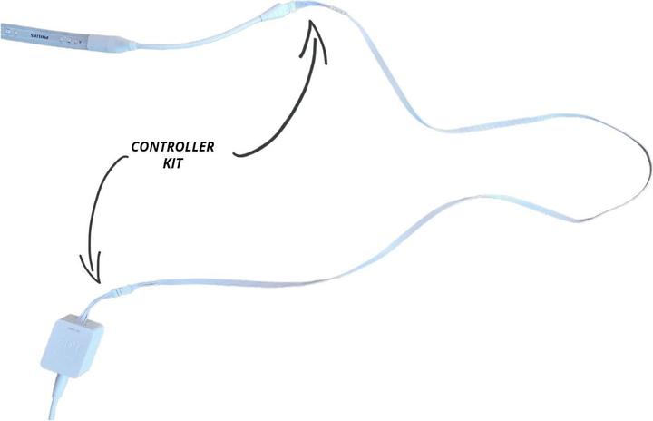 Image du produit Light Solutions Câble til Philips Hue LightStrip V4 - 1M - Hvid - 1 pc