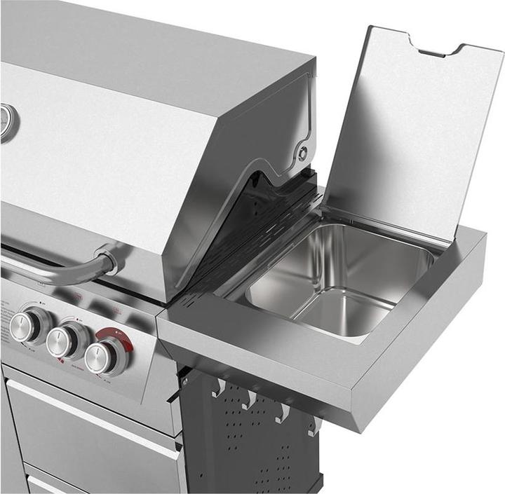 Image du produit FlammenKönig Gasgrill Expert 6 Brenner + Seitenbrenner inkl. Abdeckung, Gasregler und -Schlauch (14 kW)