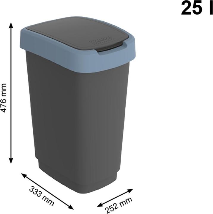 Immagine prodotto Rotho Cestino Twist 25L nero e blu (25 l)