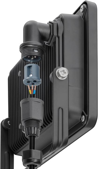 Actual product image Goobay LED outdoor spotlight, 10 W, with motion detector (850 lm, IP44)