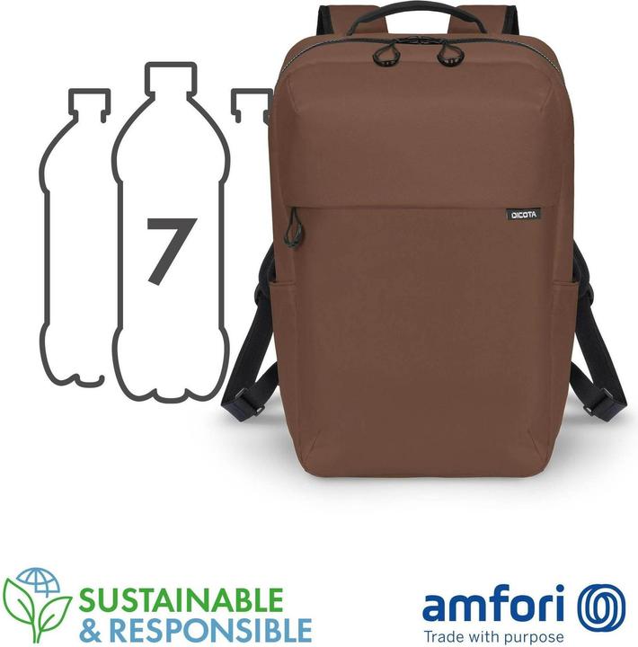 Actual product image Dicota Backpack COMMUTER 13-16 BROWN (16 l)