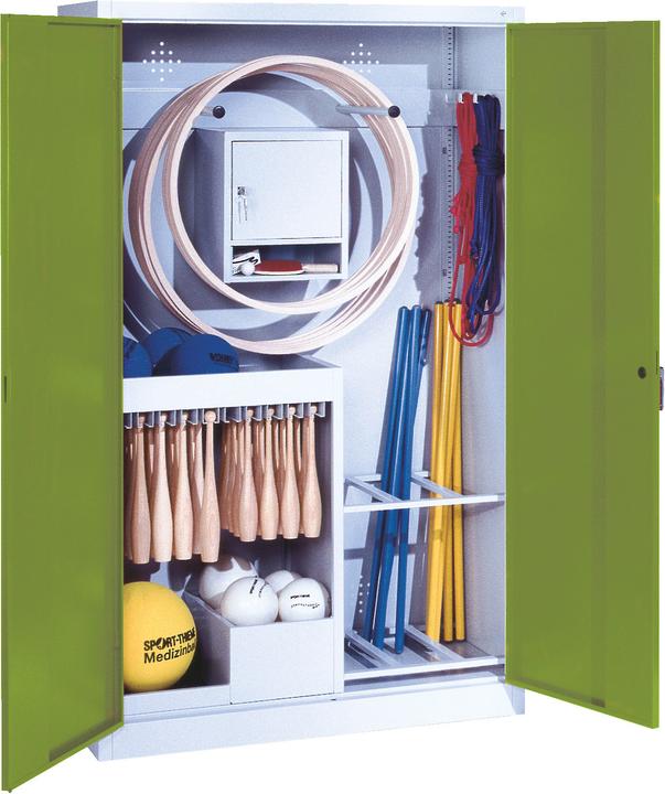 C+P Sportgeräteschrank (HxBxT 195x120x50 cm, mit Vollblech-Flügeltüren, Typ 1)