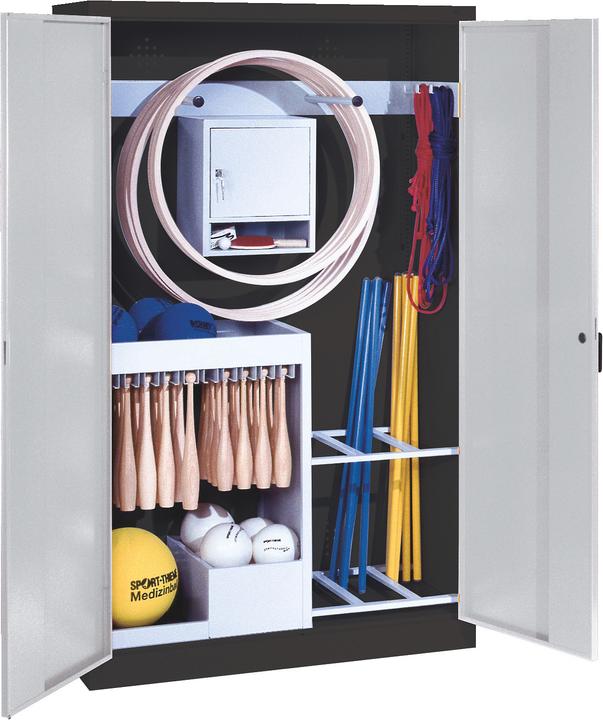 Immagine prodotto C+P Armadio per attrezzature sportive (HxLxP 195x120x50 cm, con ante a battente in lamiera piena, tipo