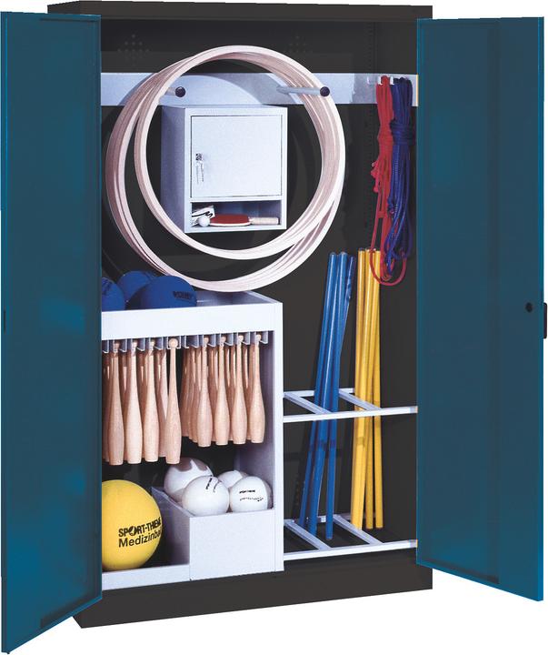 Immagine prodotto C+P Armadio per attrezzature sportive (HxLxP 195x120x50 cm, con ante a battente in lamiera piena, tipo