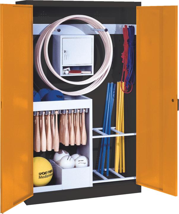 C+P Sportgeräteschrank (HxBxT 195x120x50 cm, mit Vollblech-Flügeltüren, Typ 1)