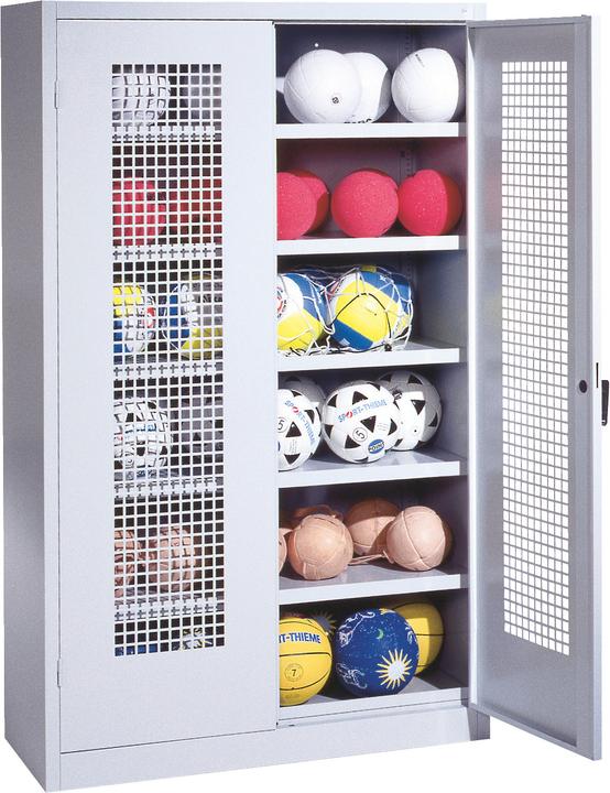 Produktbild C+P Ballschrank (HxBxT: 195x120x50 cm, mit Lochblech-Flügeltüren, Typ 3)