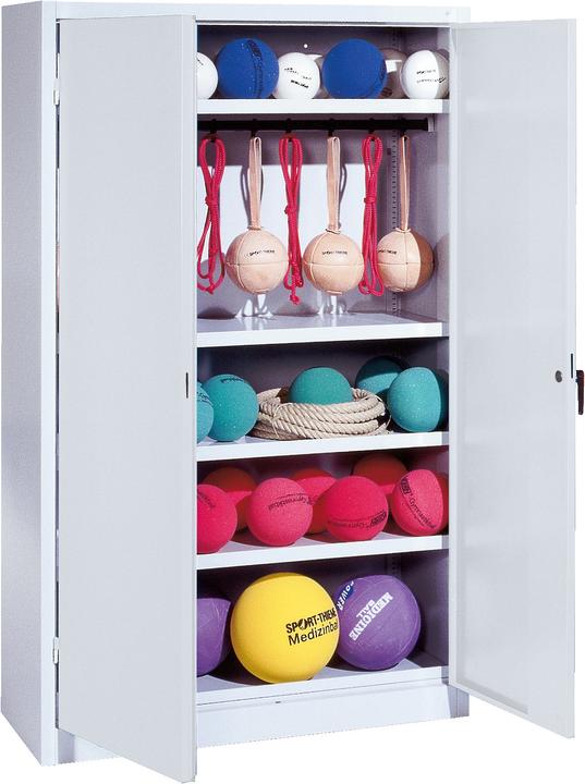 C+P Sportgeräteschrank (HxBxT: 195x120x50 cm, mit Vollblech-Flügeltüren, Typ 2)