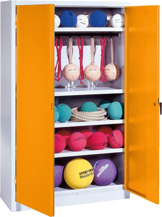 Produktbild C+P Sportgeräteschrank (HxBxT: 195x120x50 cm, mit Vollblech-Flügeltüren, Typ 2)